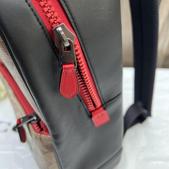 Coach Westway Backpack In Signature Canvas With Coach Radial Rainbow C6856 - Picture 7 of 10